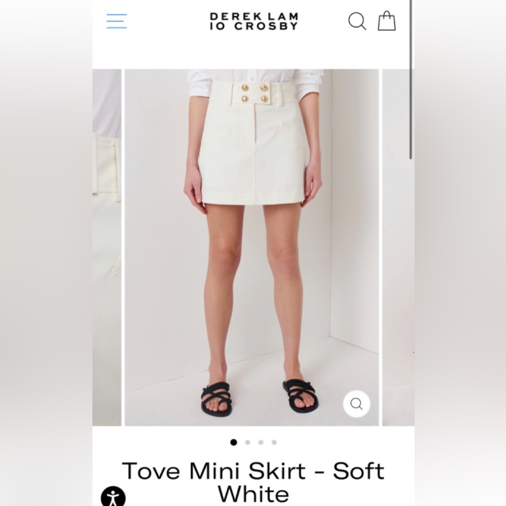 Derek Lam  Tove Mini Skirt - White